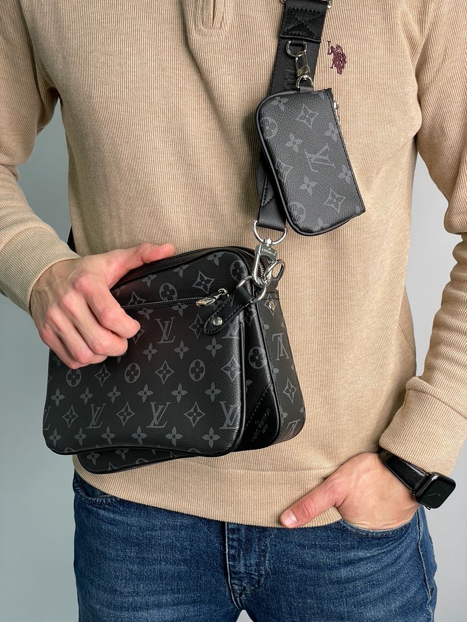 Louis Vuitton Trio Messenger Grey/Blue - 5