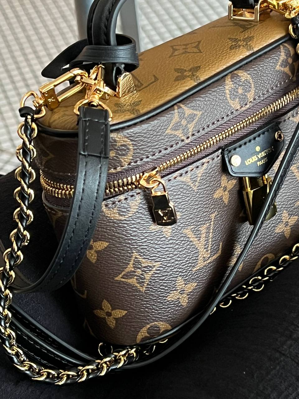 Louis Vuitton Vanity PM Bag Monogram Reverse Coated Canvas Calf - 5
