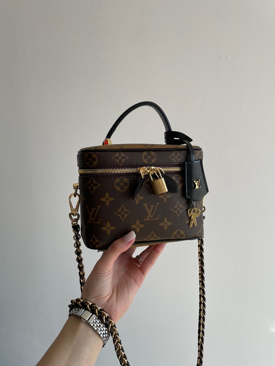 Louis Vuitton Vanity PM Bag Monogram Reverse Coated Canvas Calfskin leather - 8