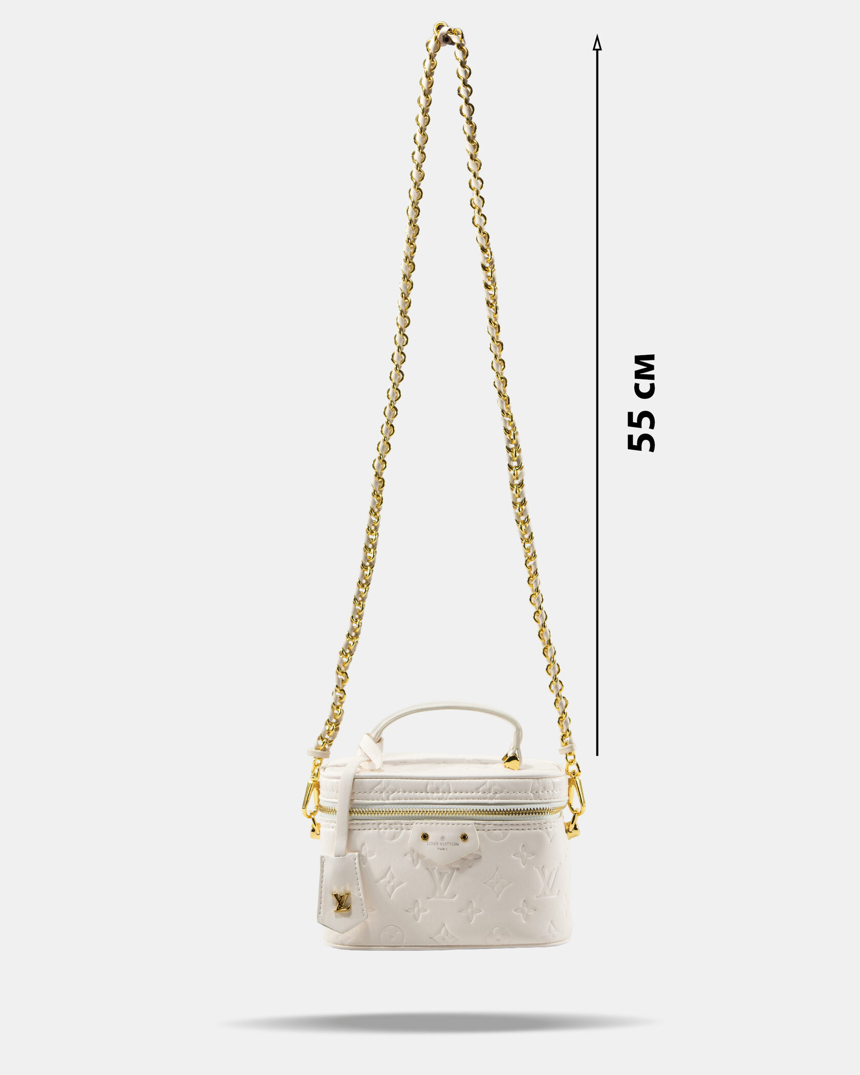 Louis Vuitton Vanity PM in Cream/White Monogram Empreinte Leather - 4