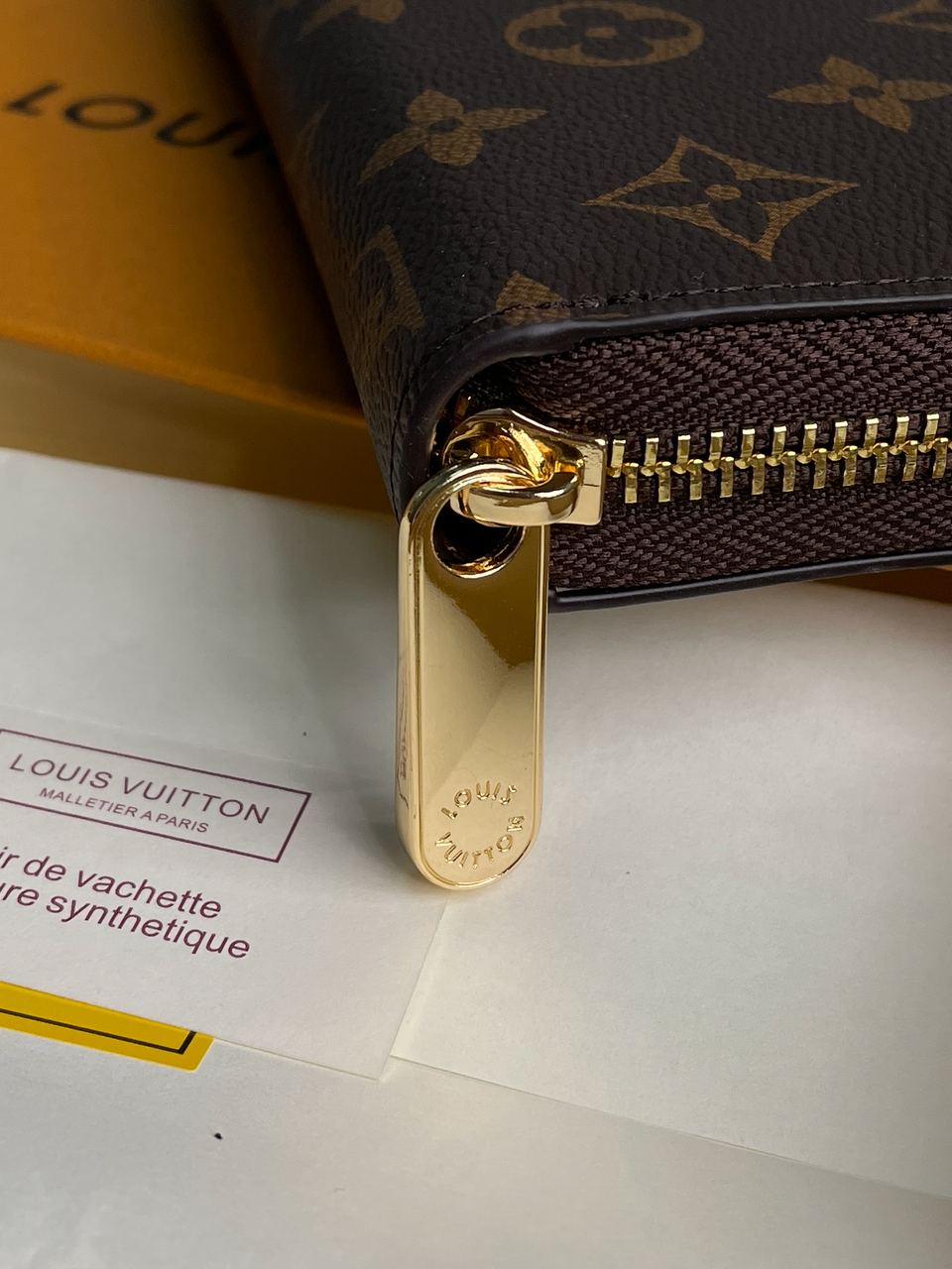 Louis Vuitton Zippy Vertical Wallet Brown Canvas - 11