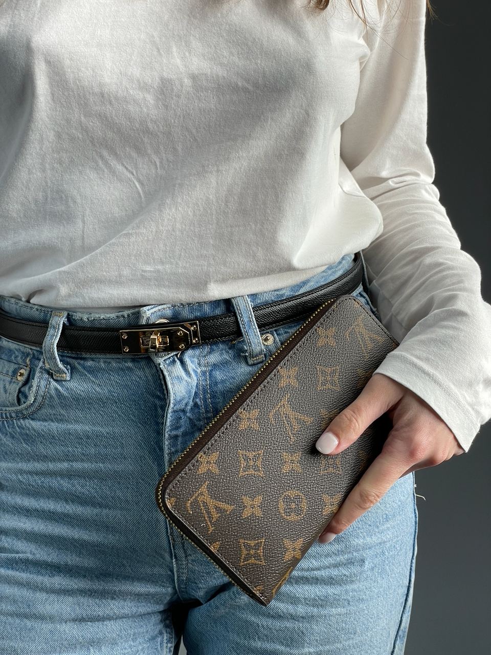 Louis Vuitton Zippy Vertical Wallet Brown Canvas - 3