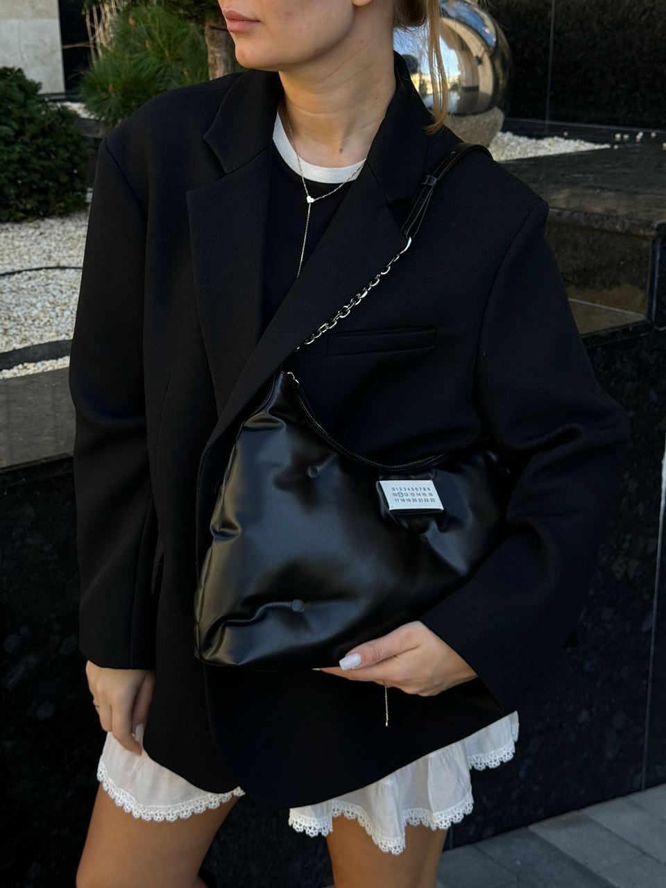 Maison Margiela Black Glam Slam Large Shoulder Bag - 4