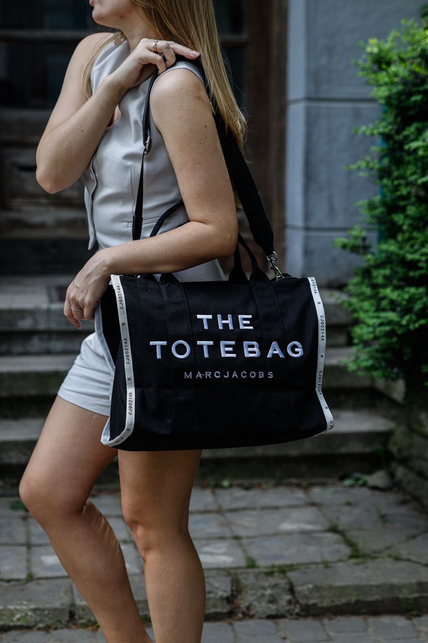 Marc Jacobs The Jacquard Large Tote Bag Black - 12