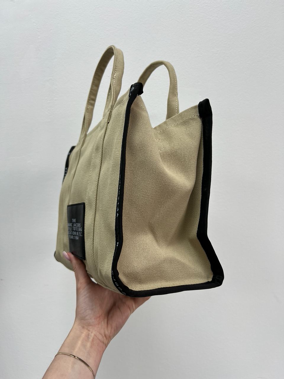 Marc Jacobs The Jacquard Medium Tote Bag Beige - 14