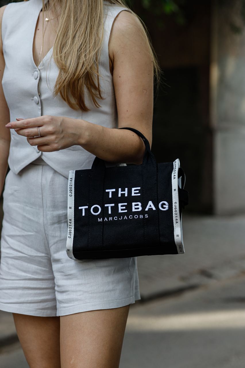 Marc Jacobs The Jacquard Small Tote Bag Black - 6