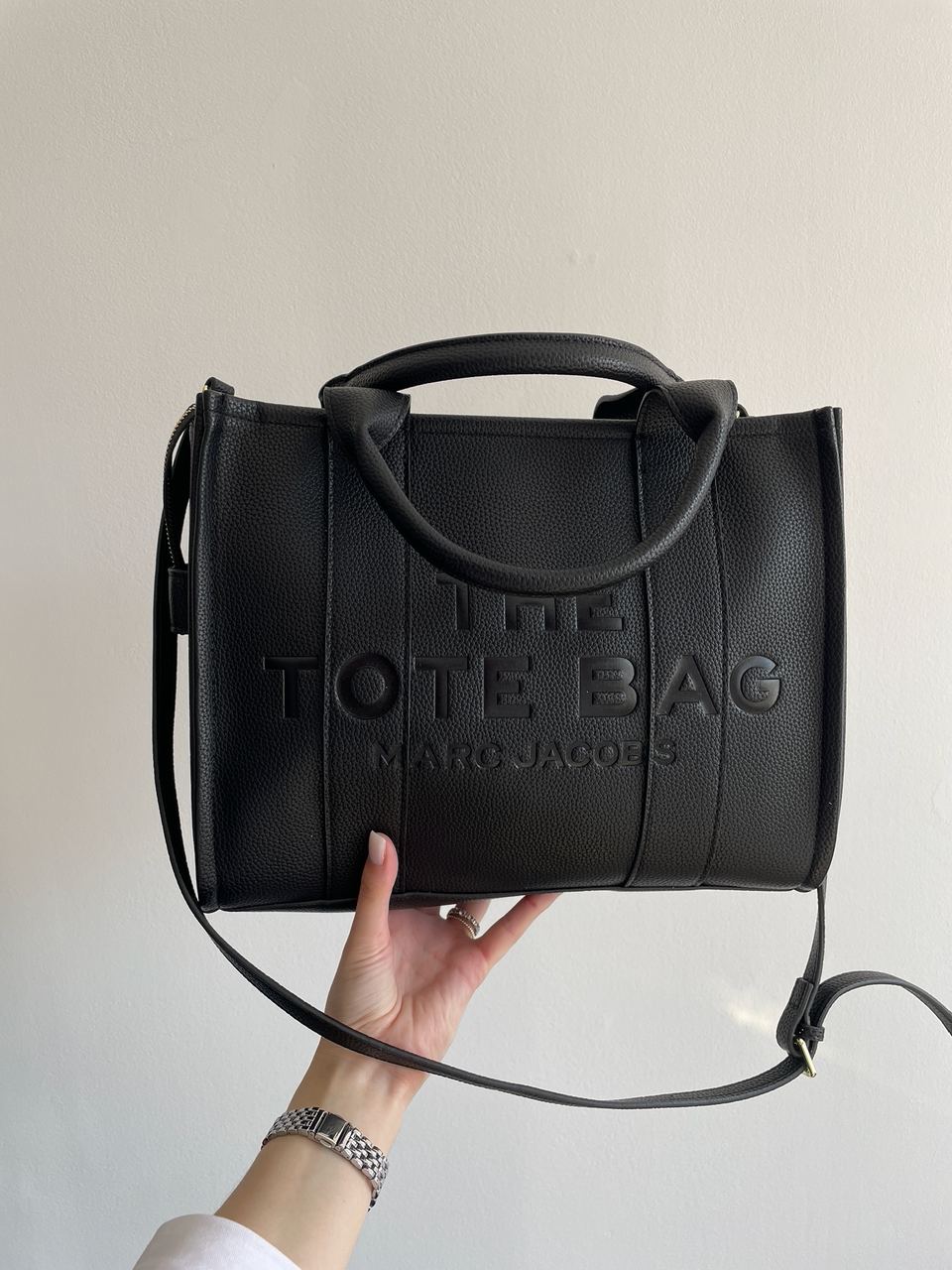 Marc Jacobs The Leather Medium Tote Bag Black - 10