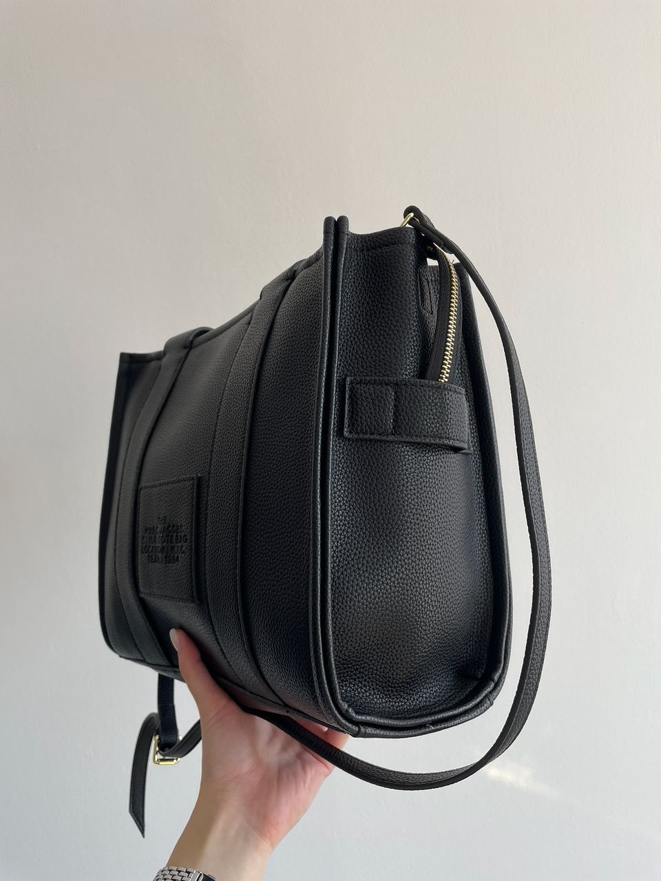 Marc Jacobs The Leather Medium Tote Bag Black - 12