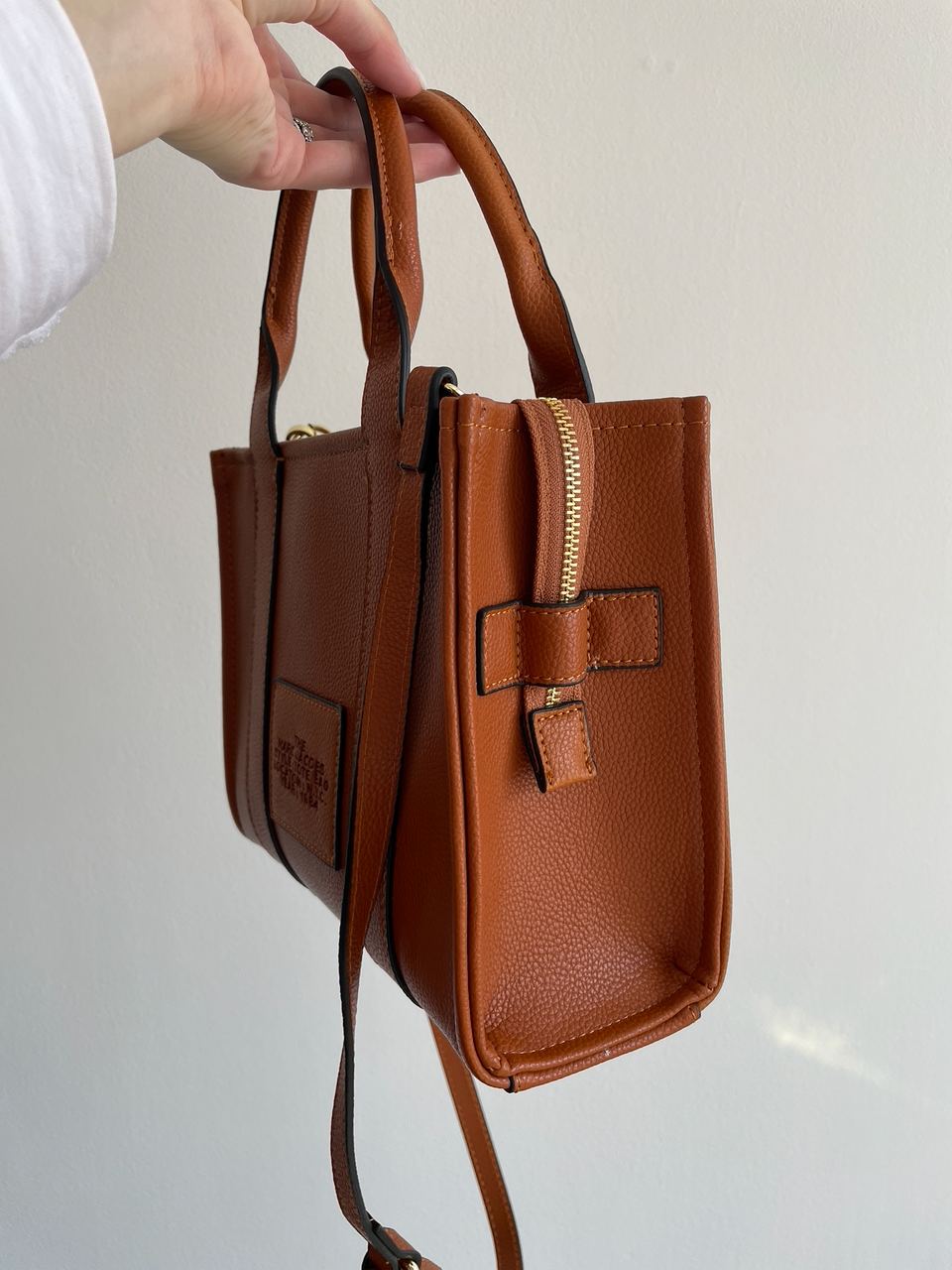 Marc Jacobs The Leather Small Tote Bag Brown - 20