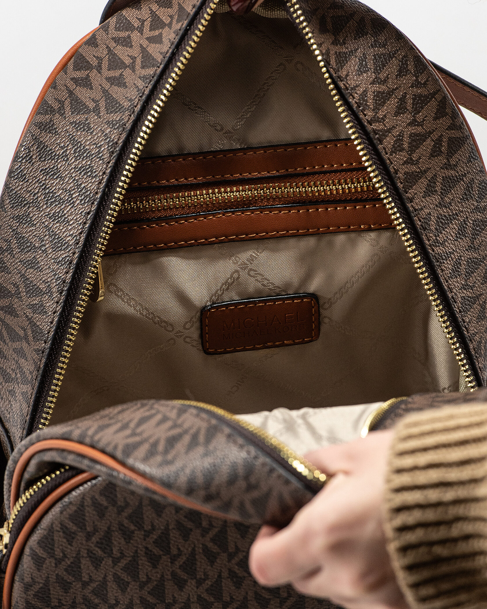 Michael Kors Abbey Medium Logo Backpack - 12