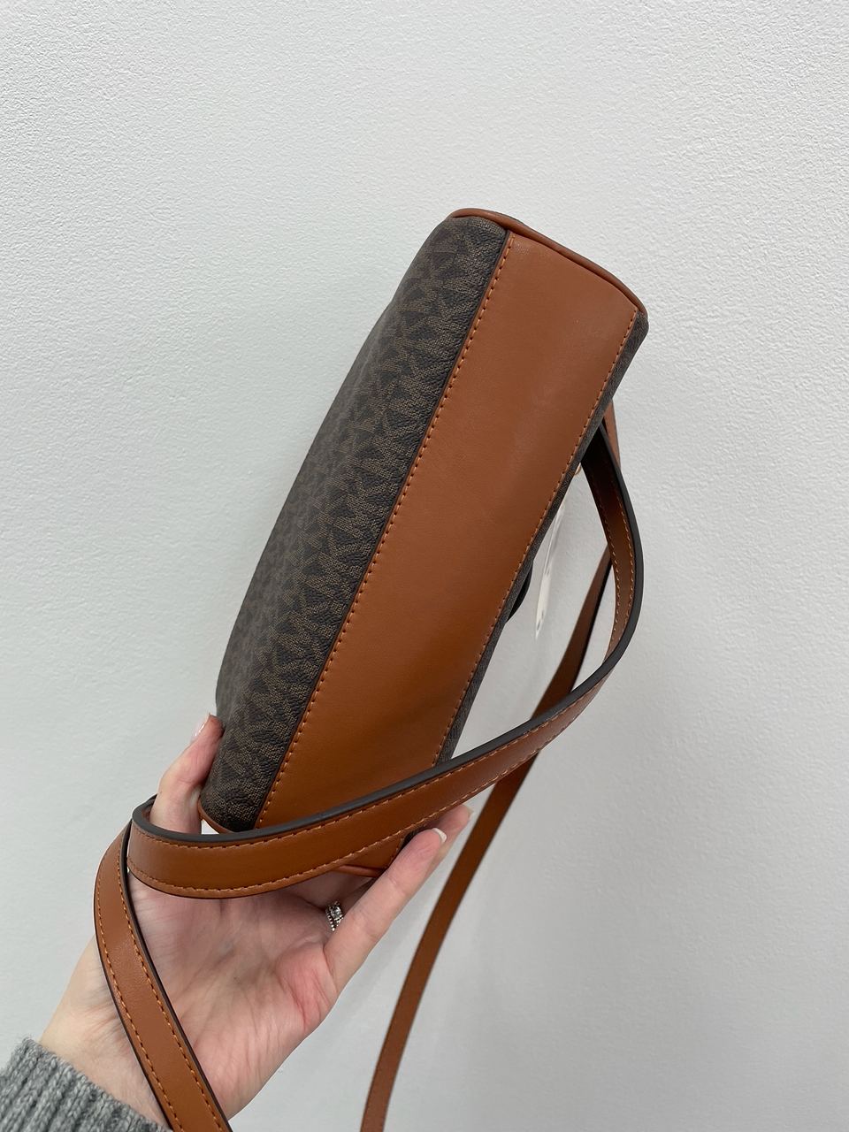 Michael Kors Fleur Small Convertible Crossbody Bag Brown - 13