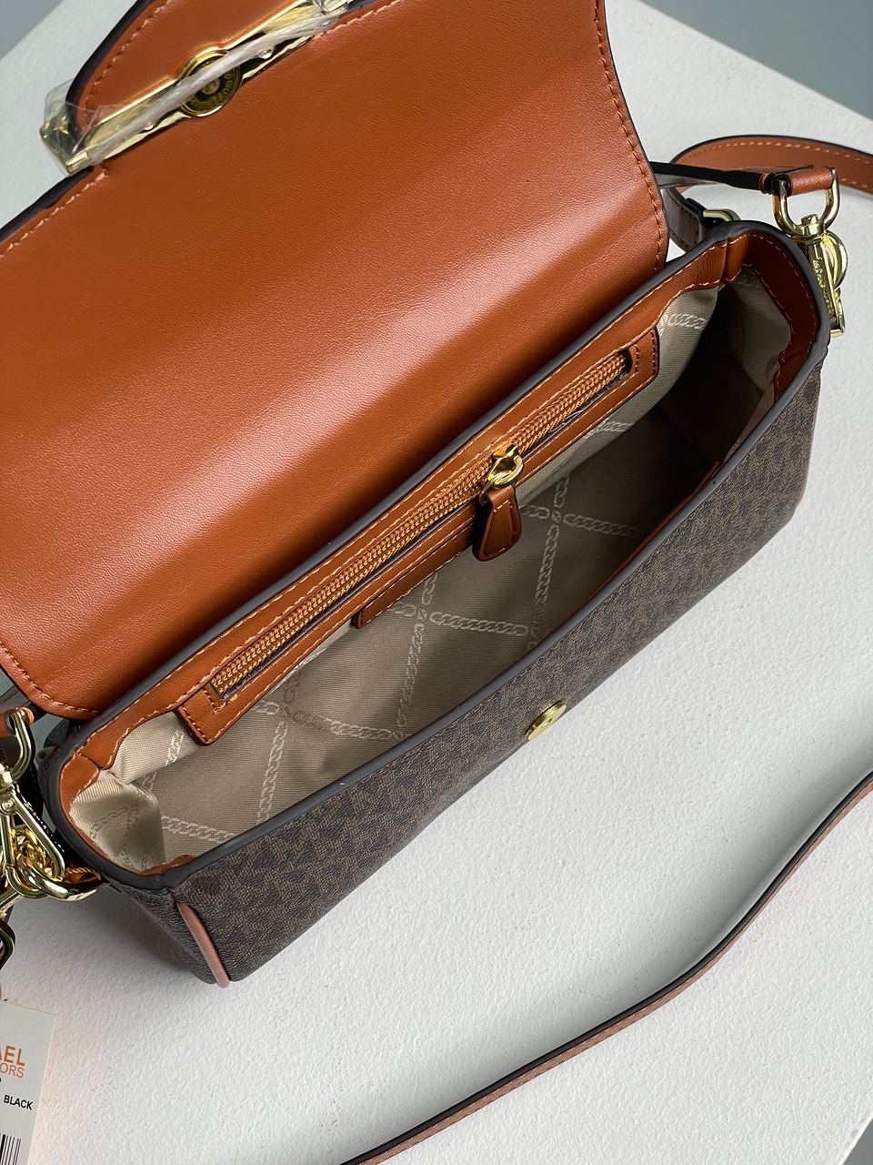 Michael Kors Fleur Small Convertible Crossbody Bag Brown - 15