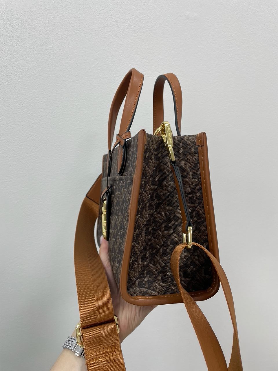 Michael Kors GIGI LG Grab Tote Brown - 16