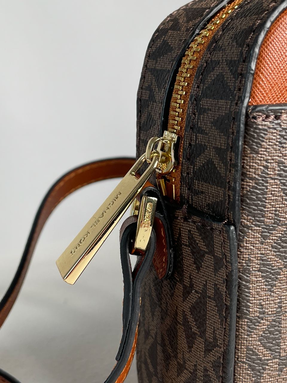 Michael Kors Jet Set Large Logo Crossbody Bag Brown - 13