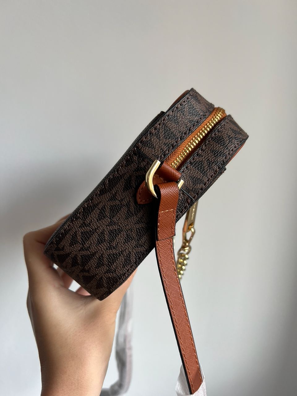 Michael Kors Jet Set Large Logo Crossbody Bag Brown - 15