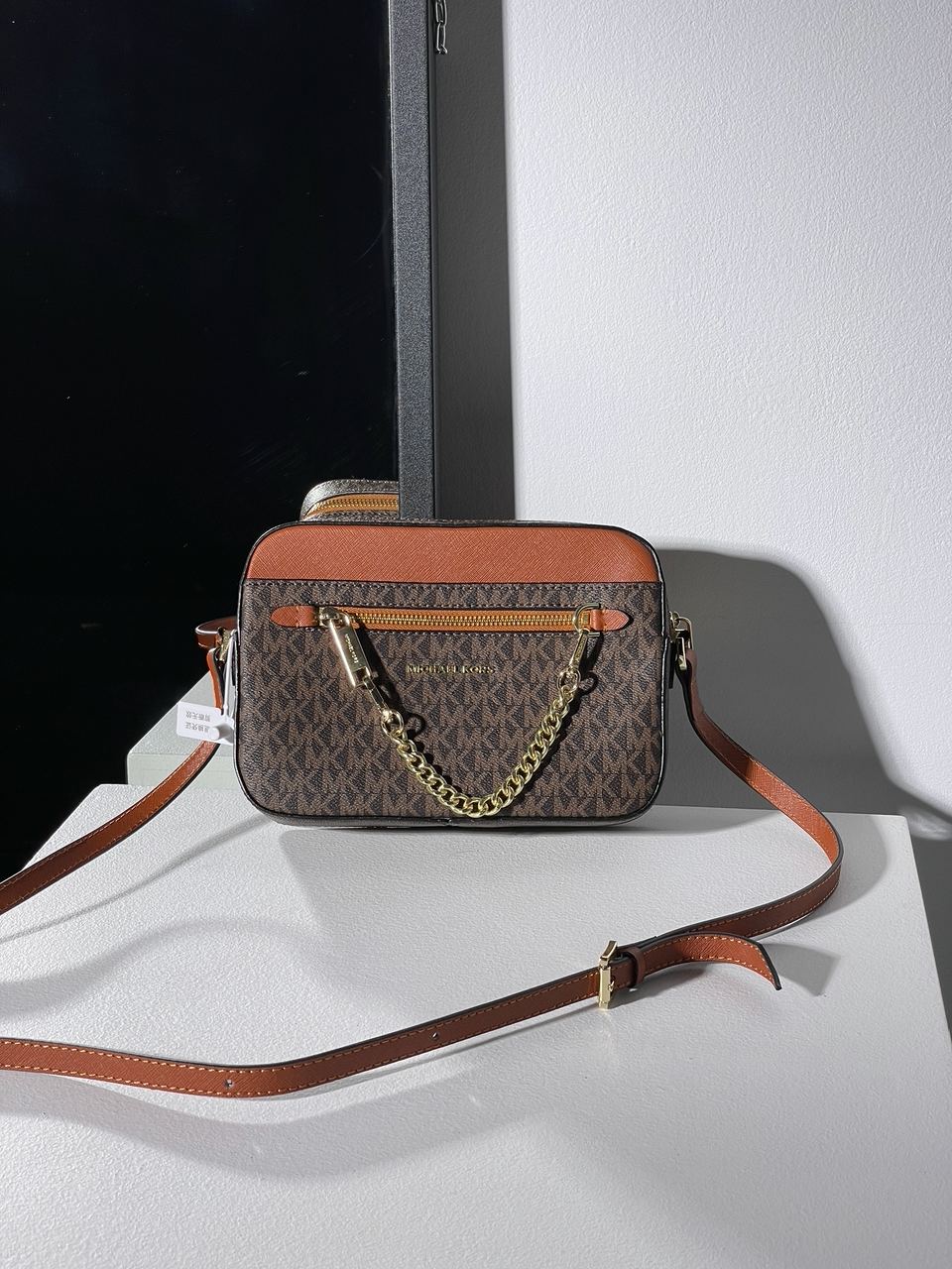 Michael Kors Jet Set Large Logo Crossbody Bag Brown - 3