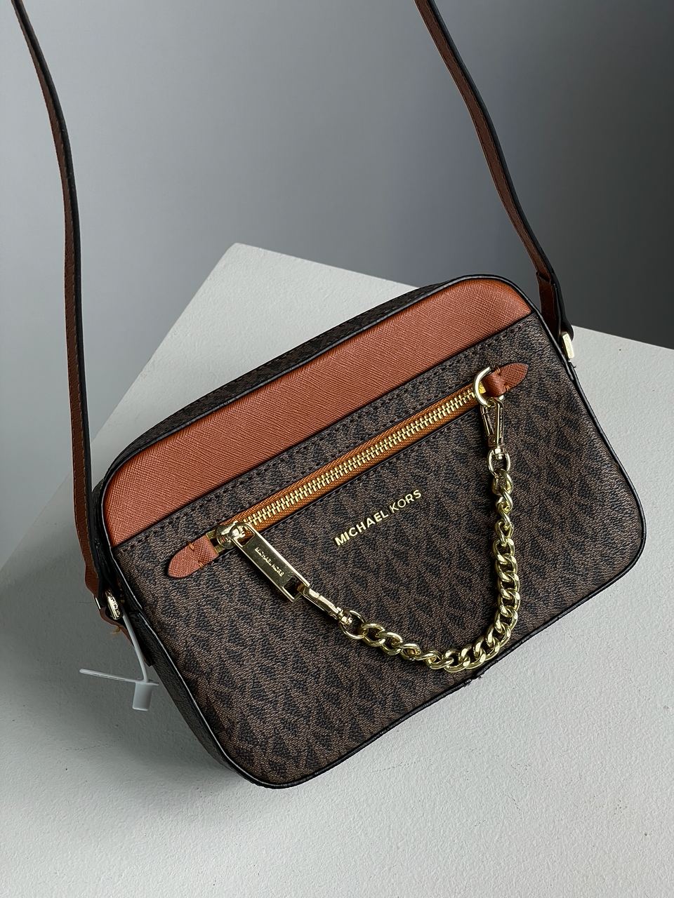 Michael Kors Jet Set Large Logo Crossbody Bag Brown - 6