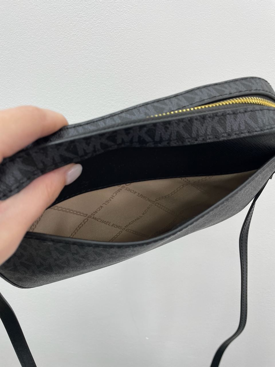 Michael Kors Jet Set Large Logo Crossbody Bag Grey - 13