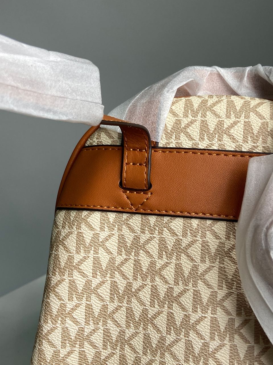 Michael Kors Large Rhea Logo Backpack Ivory - 12