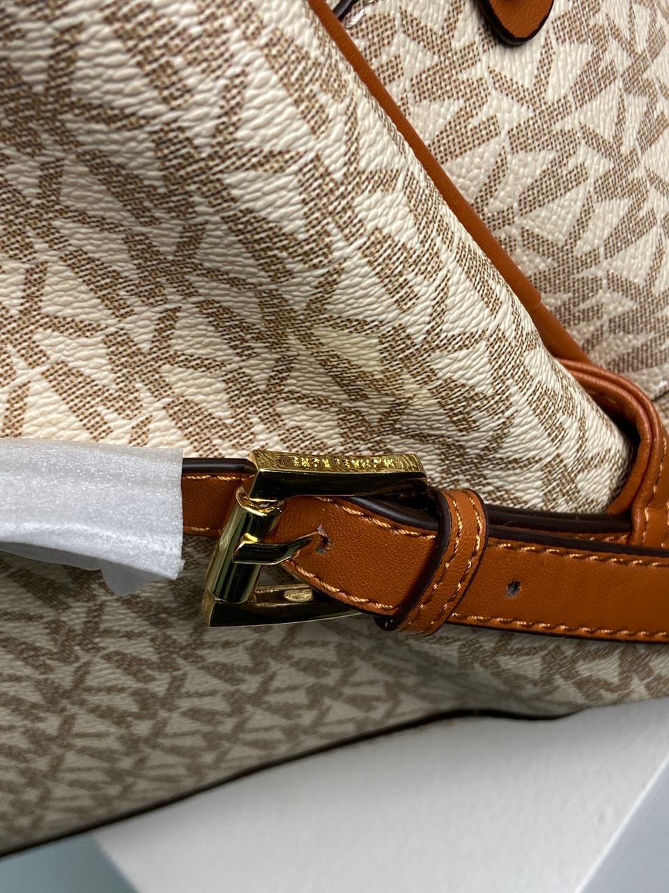 Michael Kors Large Rhea Logo Backpack Ivory - 13