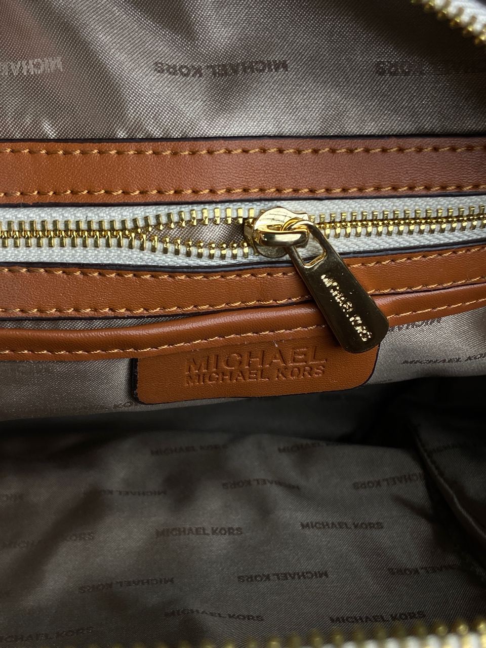 Michael Kors Large Rhea Logo Backpack Ivory - 24