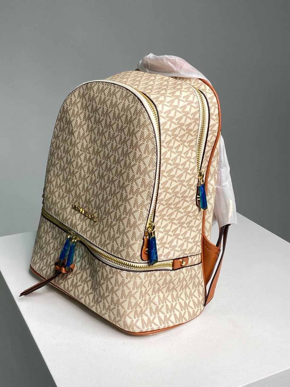 Michael Kors Large Rhea Logo Backpack Ivory - 9