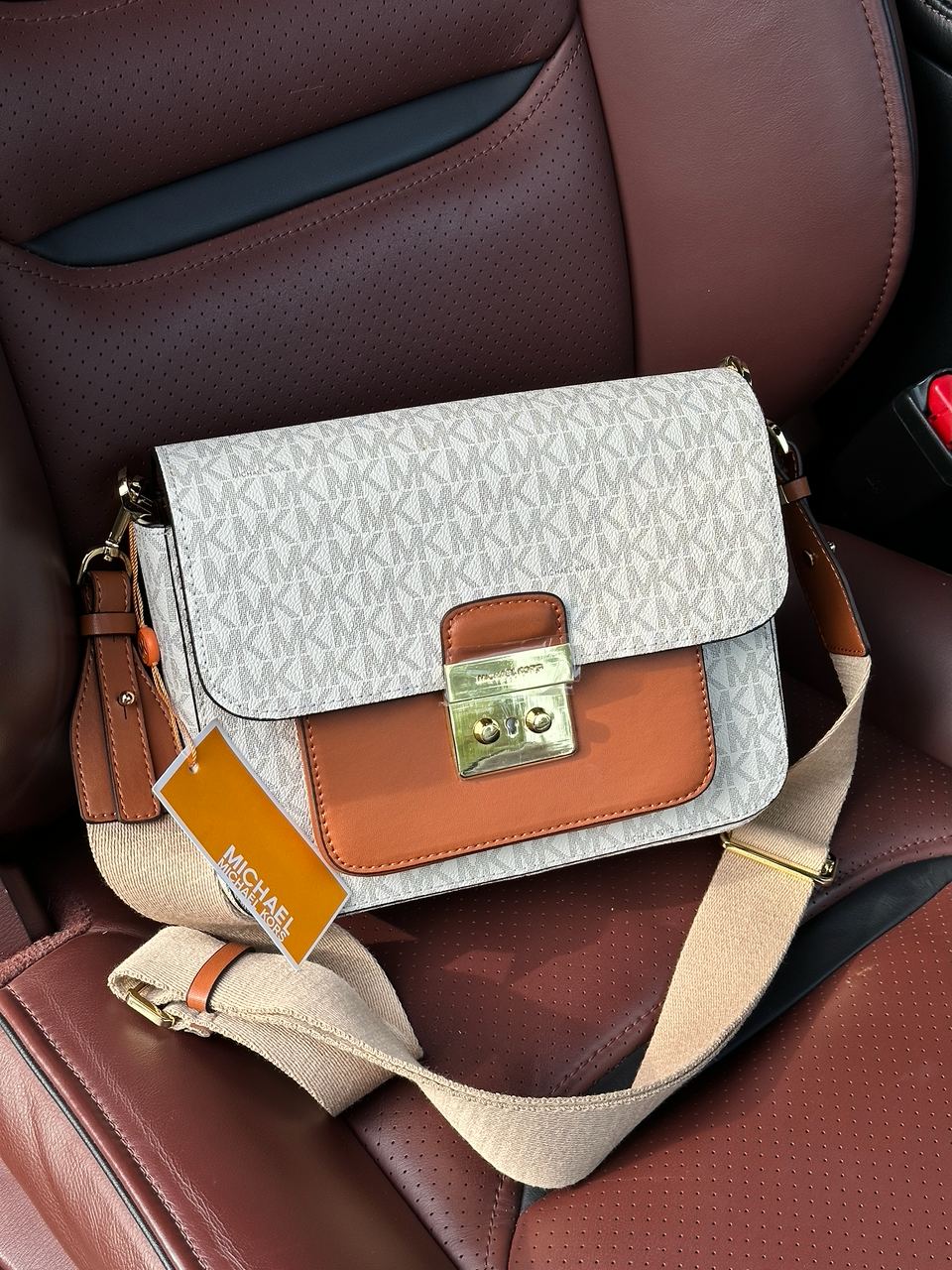 Michael Kors Sloan Editor Medium Bag Cream - 3