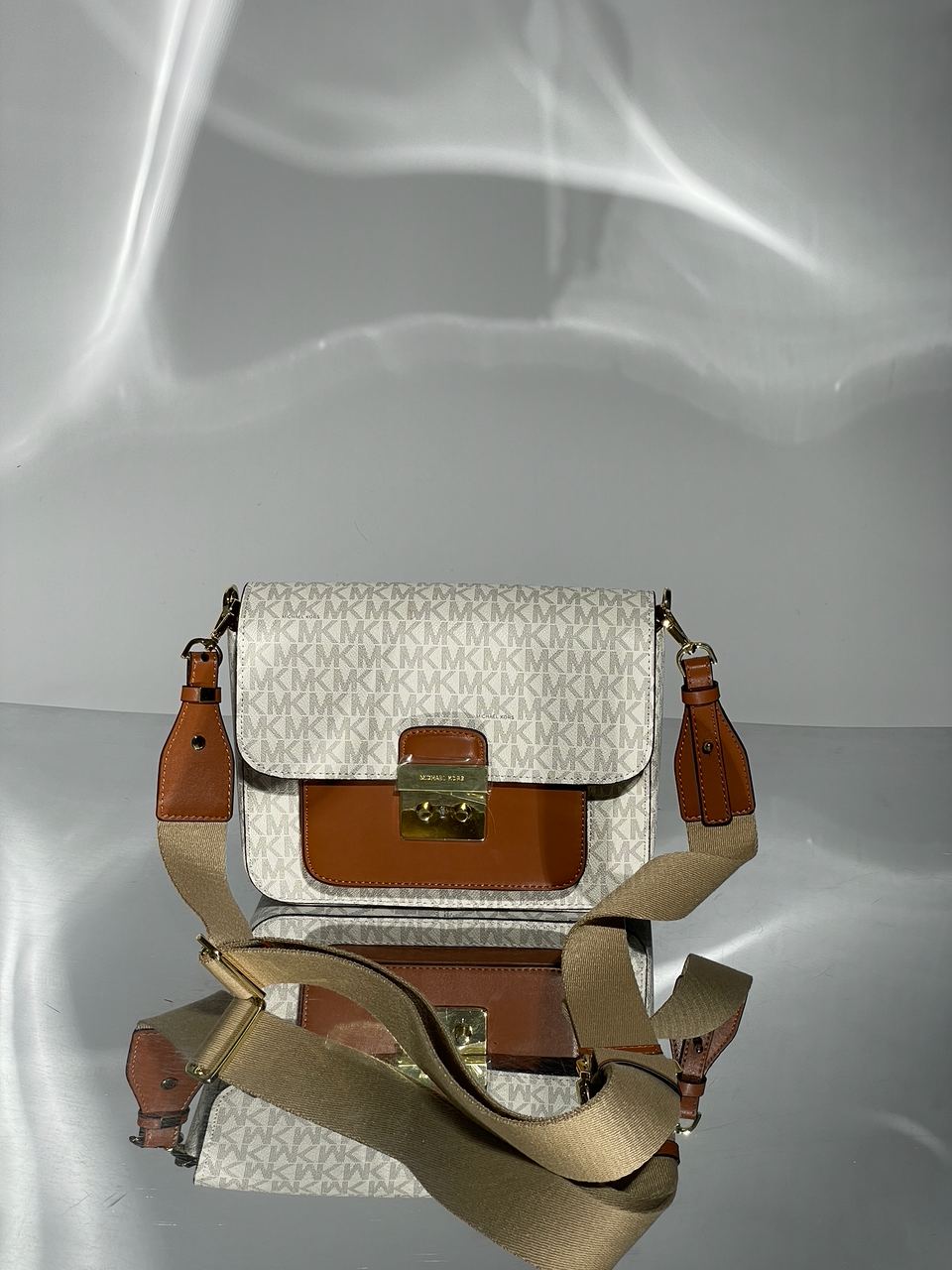 Michael Kors Sloan Editor Medium Bag Cream - 4