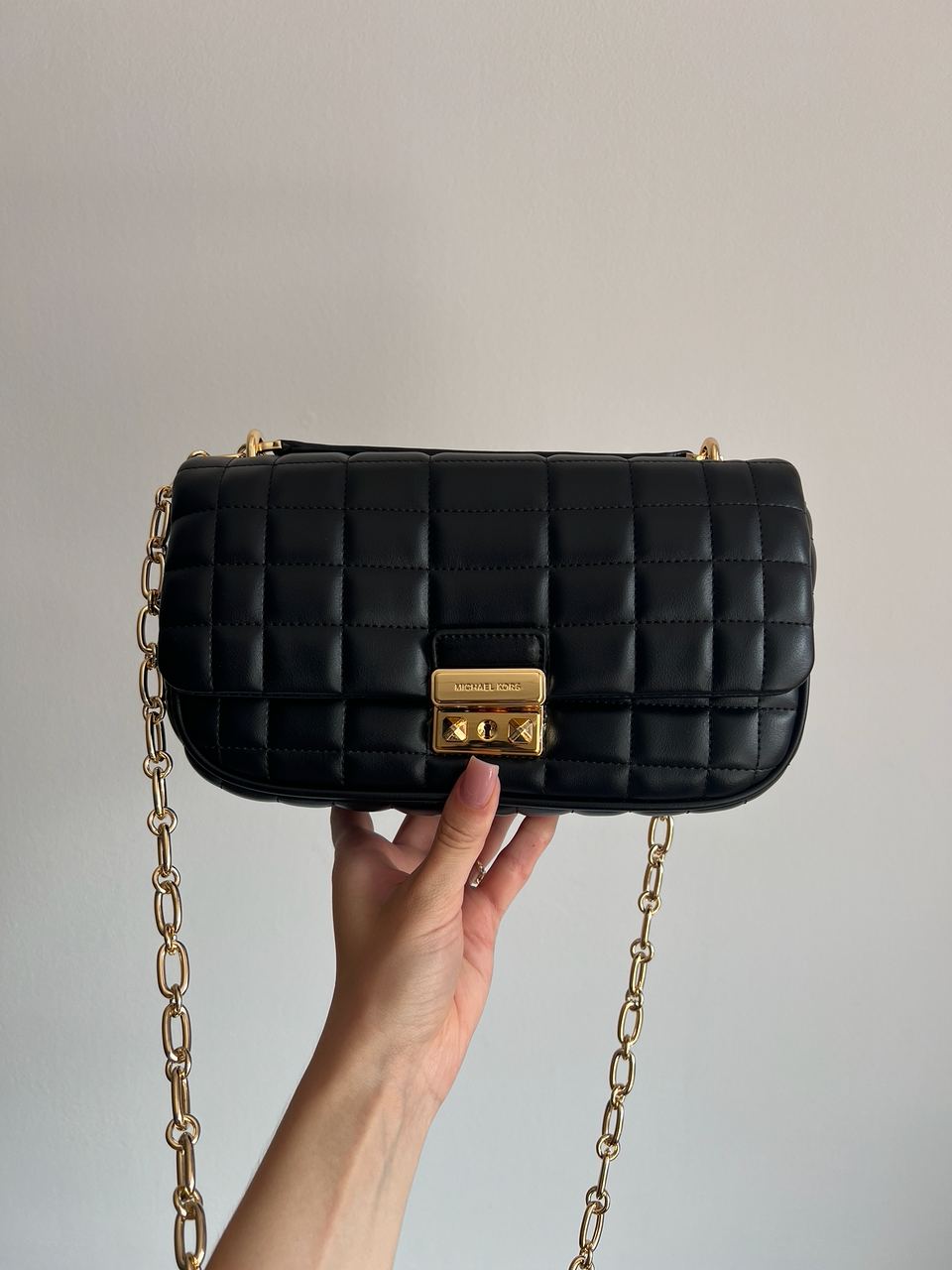 Michael Kors Tribeca Large Quilted Leather Shoulder Bag Black - 2