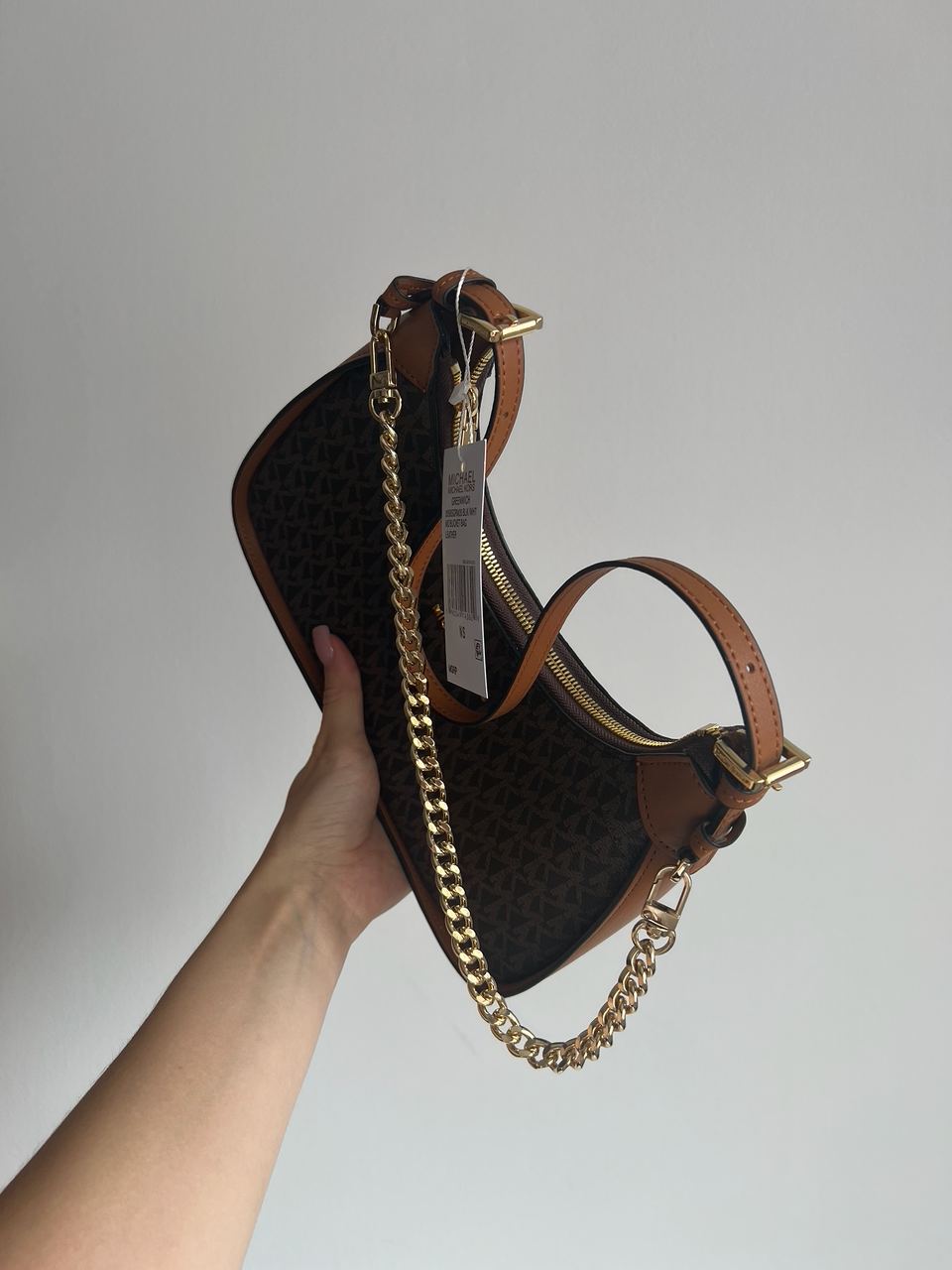 Michael Kors Wilma Signature Logo Crossbody Bag Brown - 10
