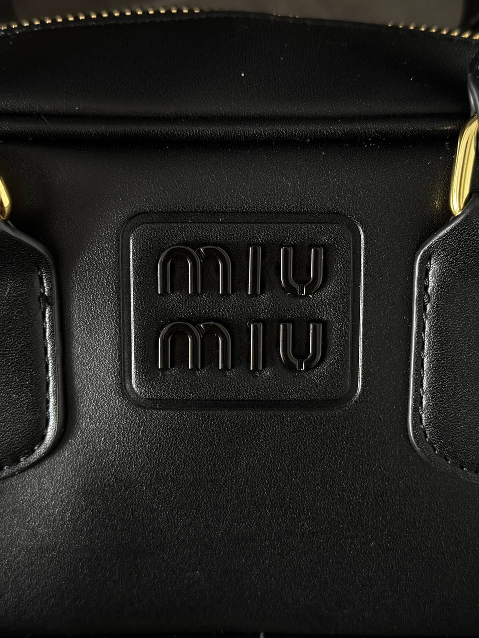 Miu Miu Arcadie Leather Bag Black - 7