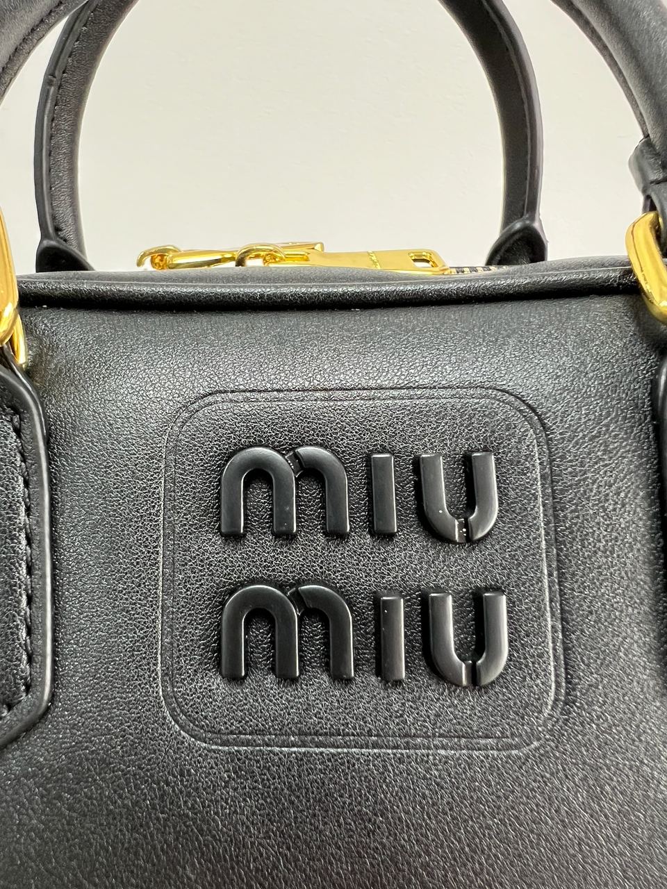 Miu Miu Arcadie Leather Bag Black - 13