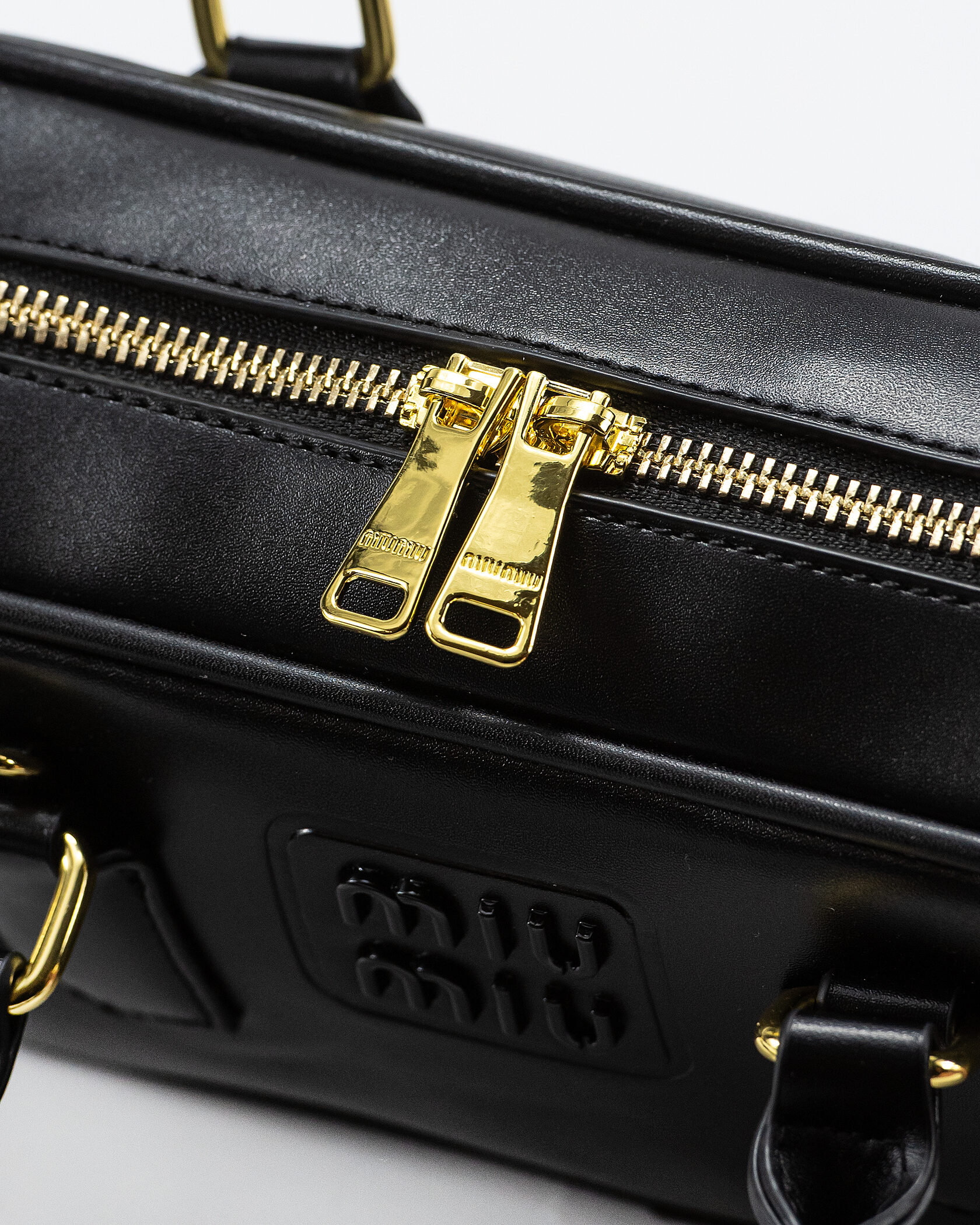 Miu Miu Arcadie Leather Bag Black - 11