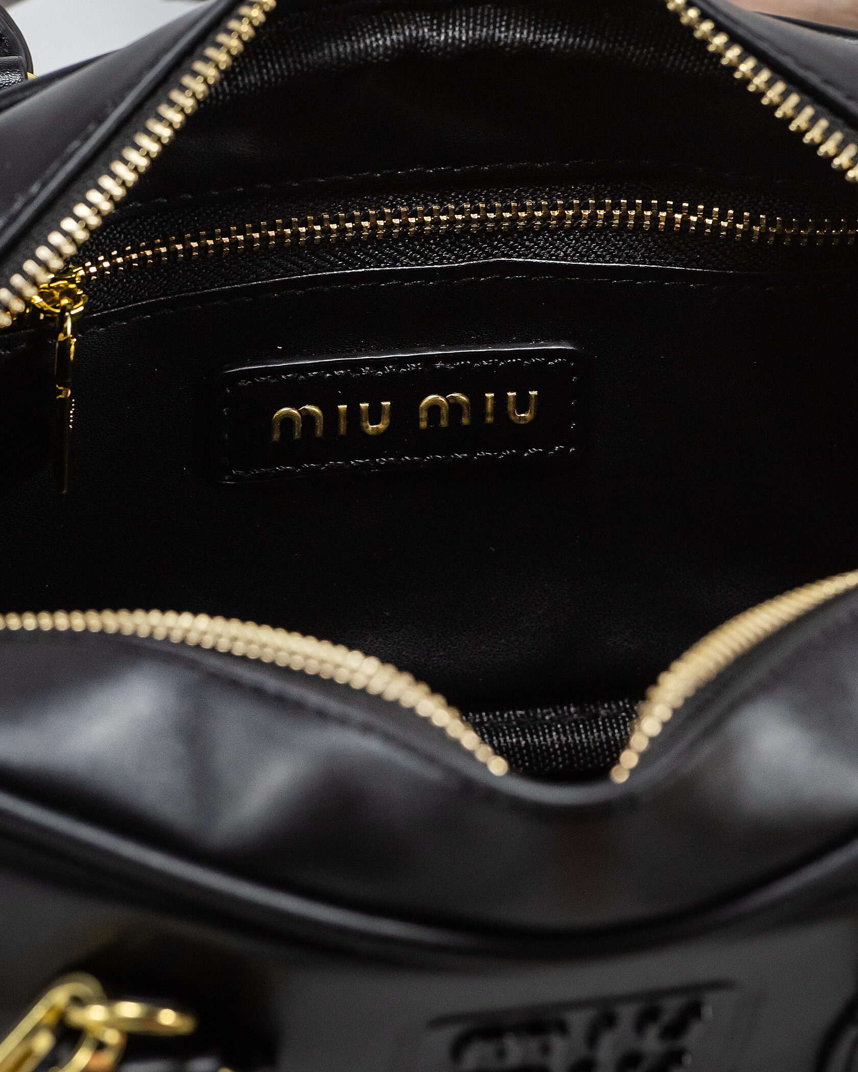 Miu Miu Arcadie Leather Bag Black - 16