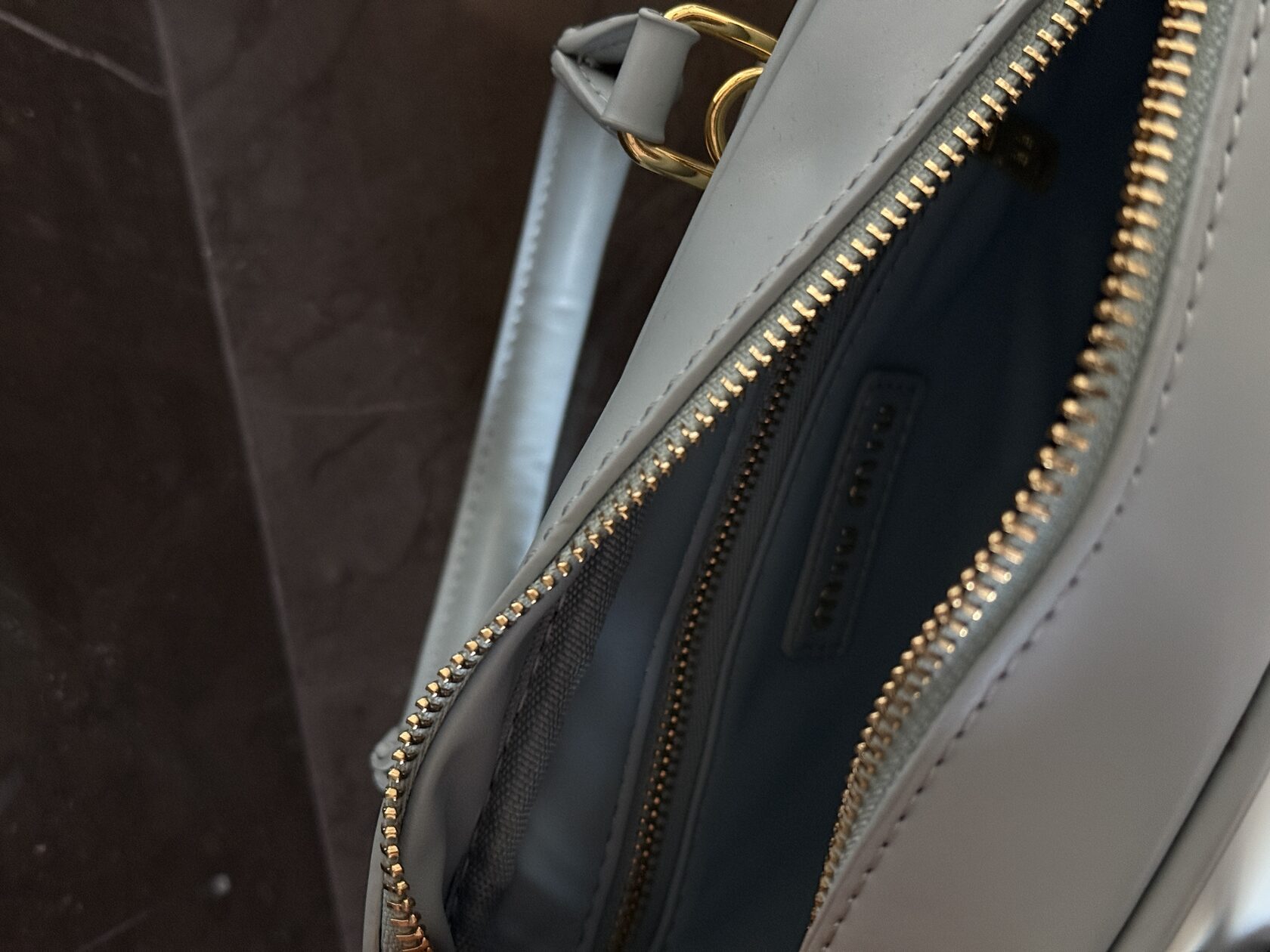 Miu Miu Arcadie Leather Bag Blue - 3