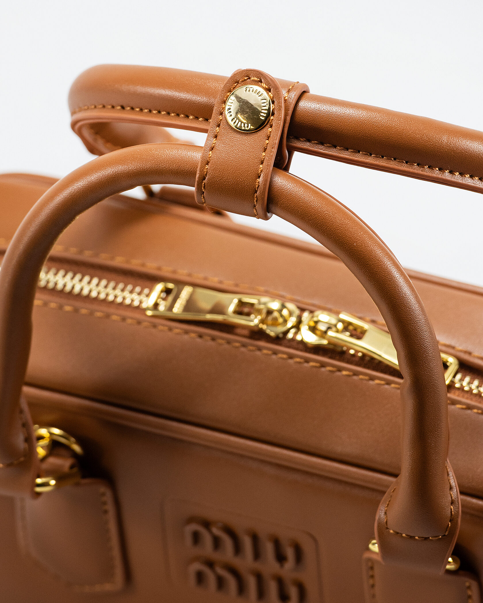 Miu Miu Arcadie Leather Bag Brown - 11