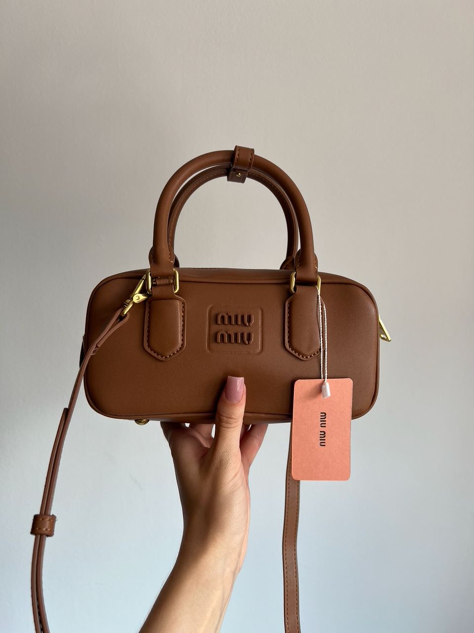 Miu Miu Arcadie Leather Bag Brown - 2