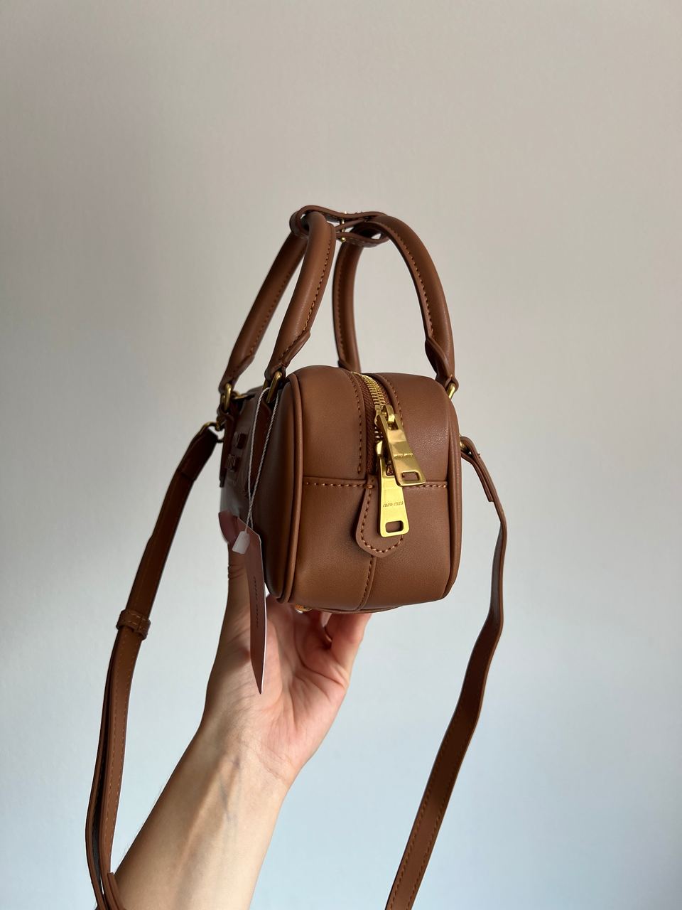 Miu Miu Arcadie Leather Bag Brown - 5