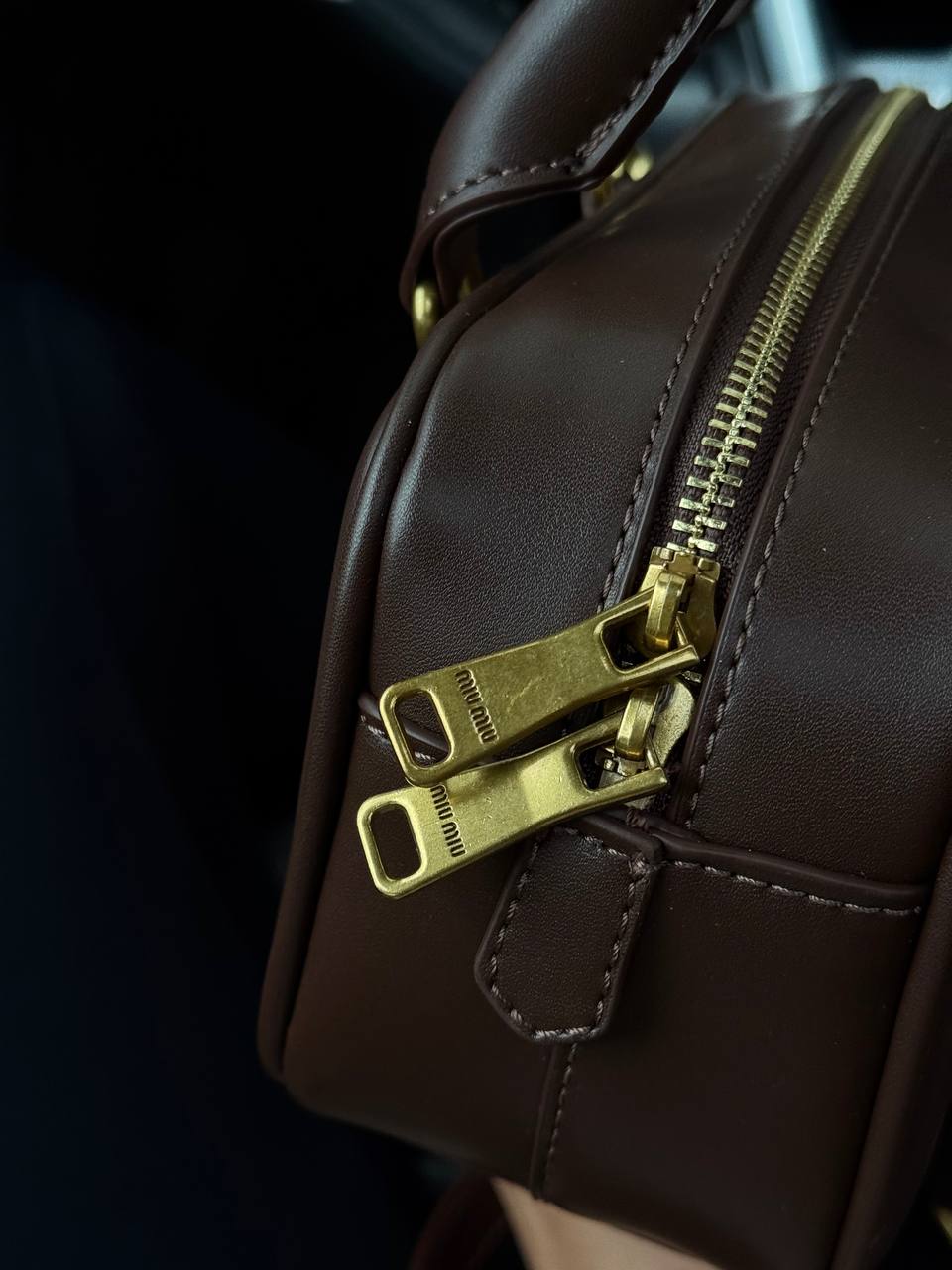 Miu Miu Arcadie Leather Bag Cocolate - 3