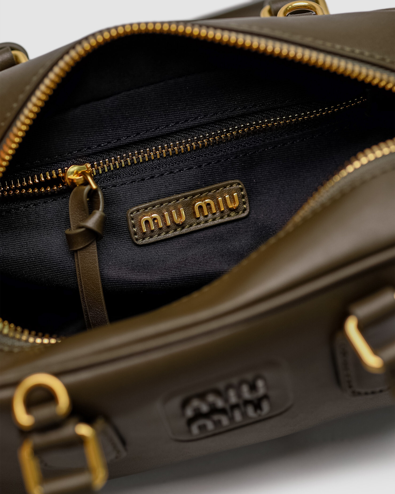 Miu Miu Arcadie Leather Bag Olive - 6
