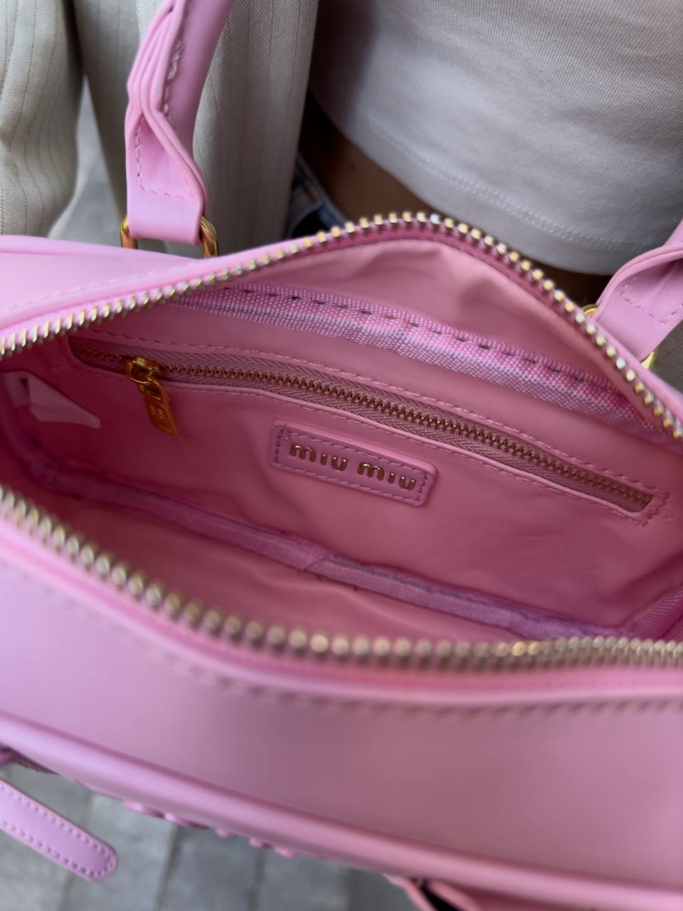 Miu Miu Arcadie Leather Bag Pink - 16
