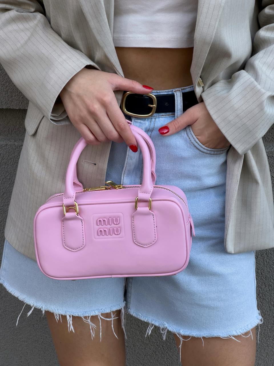 Miu Miu Arcadie Leather Bag Pink - 9