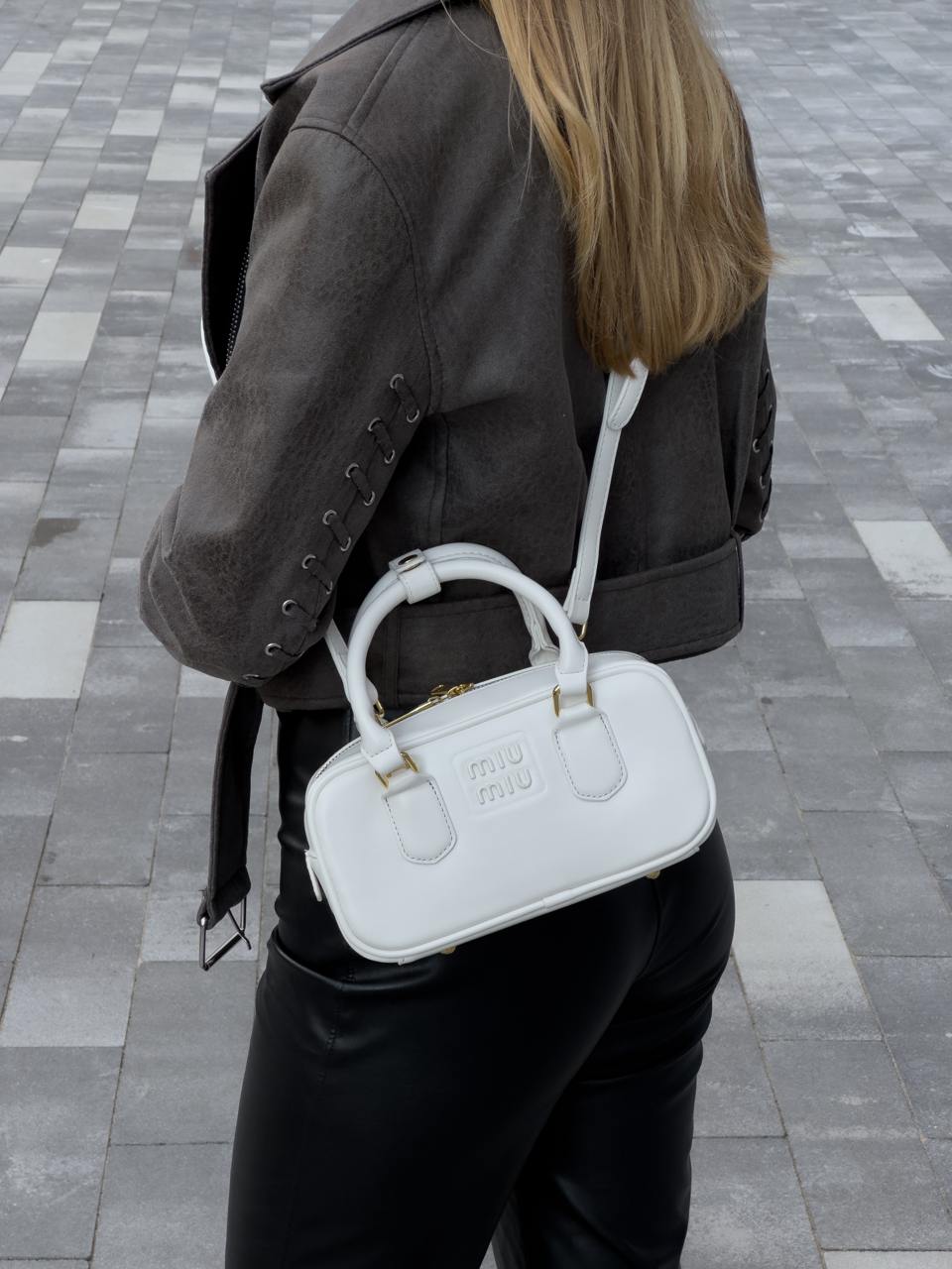 Miu Miu Arcadie Leather Bag White - 10