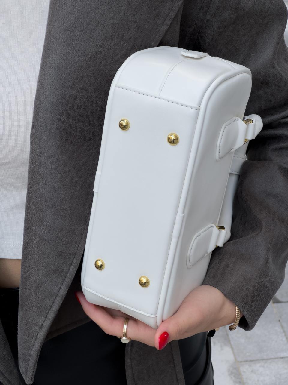 Miu Miu Arcadie Leather Bag White - 14