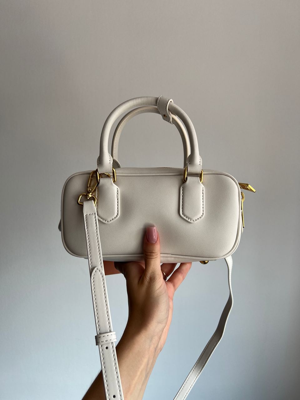 Miu Miu Arcadie Leather Bag White - 3