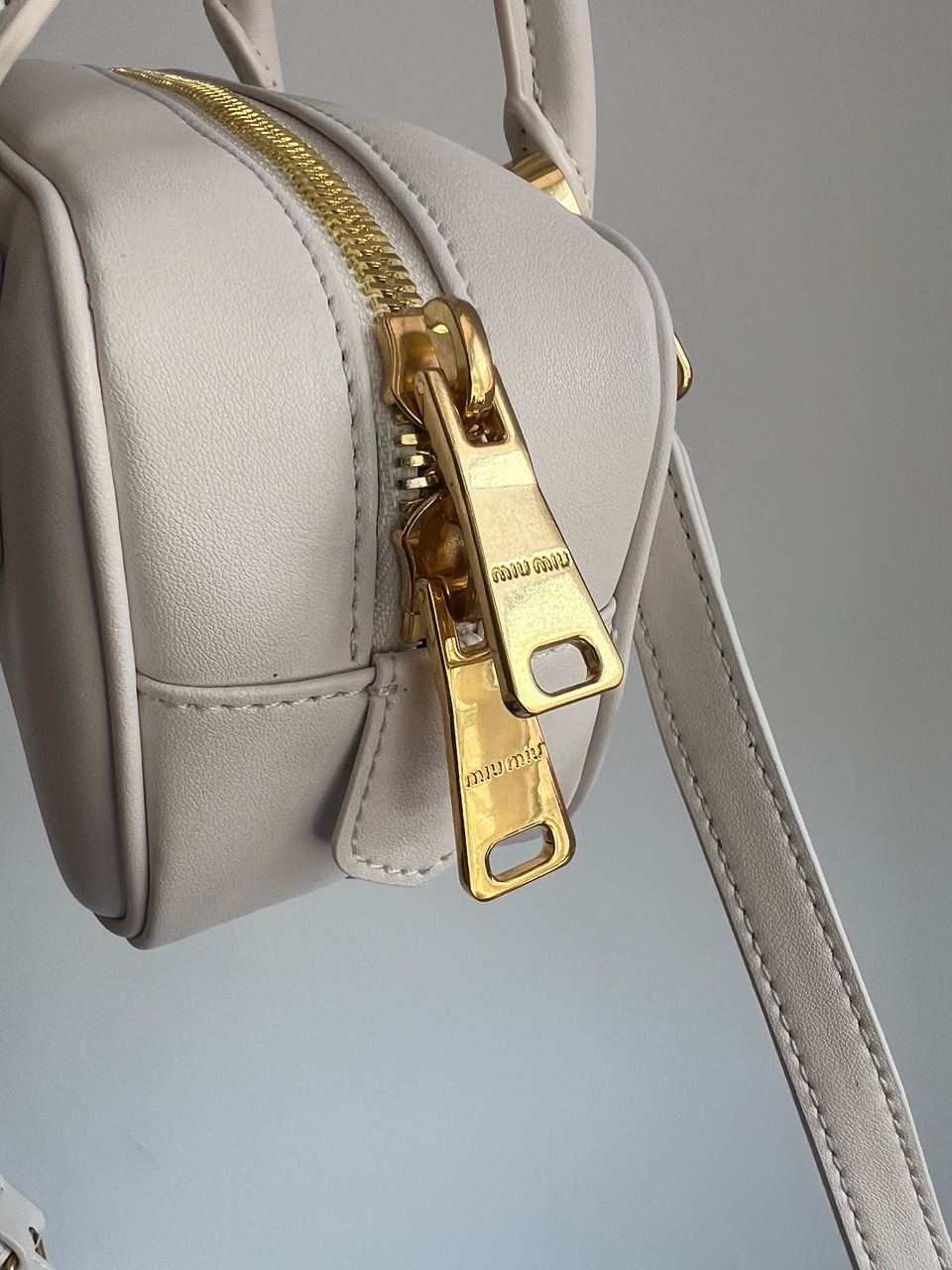 Miu Miu Arcadie Leather Bag White - 7