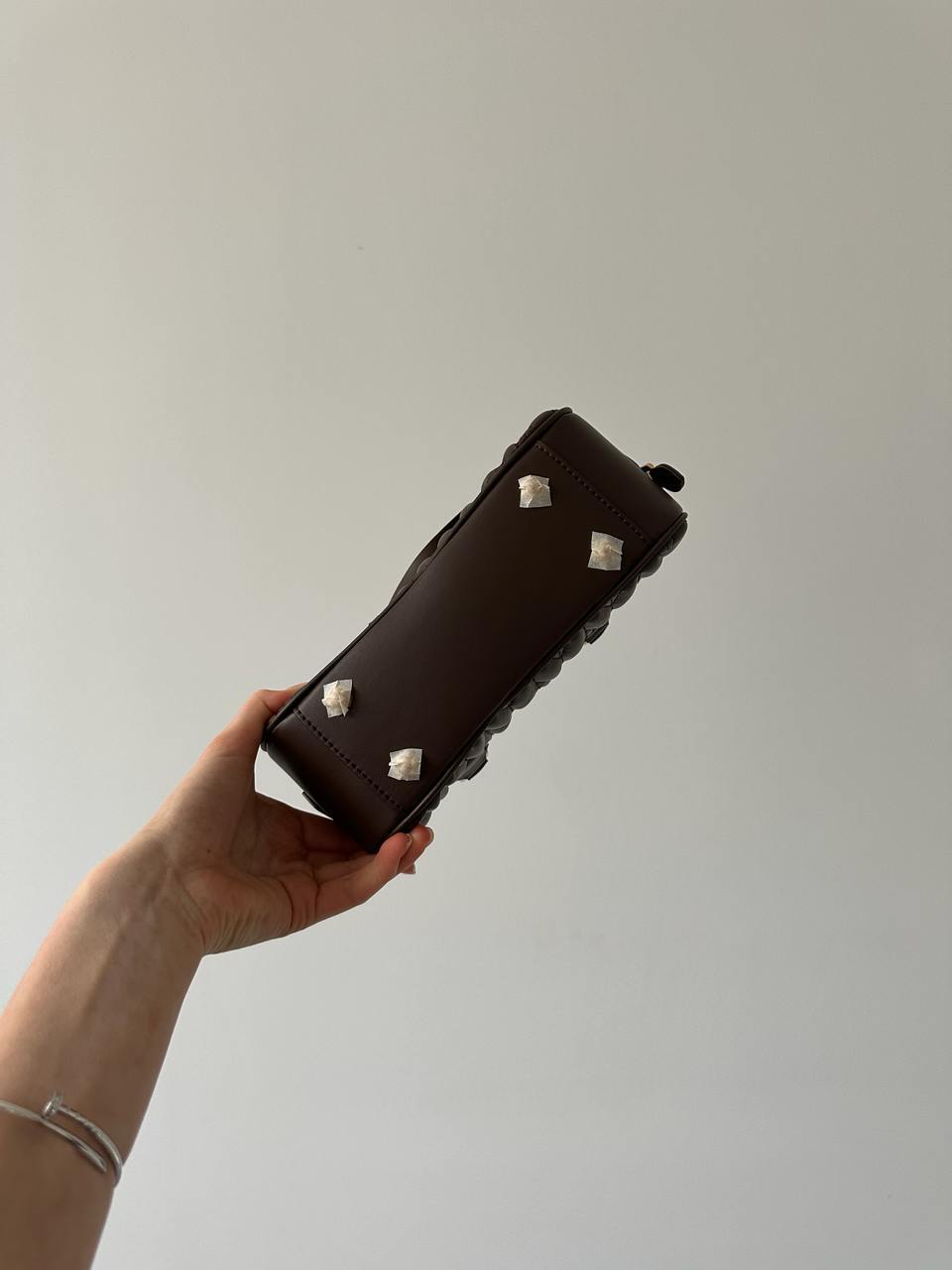 Miu Miu Arcadie Matelassé Nappa Leather Bag Chocolate - 15