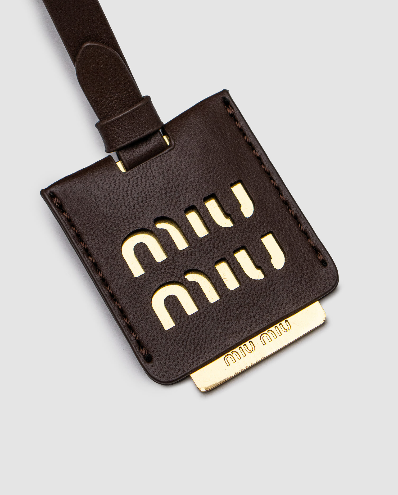 Miu Miu Arcadie Matelassé Nappa Leather Bag Chocolate - 6