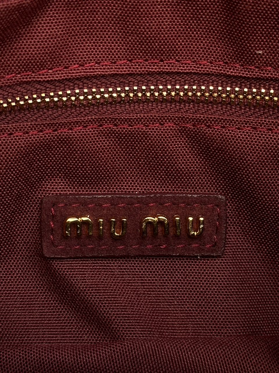 Miu Miu Arcadie Suede Bag Burgundy - 12