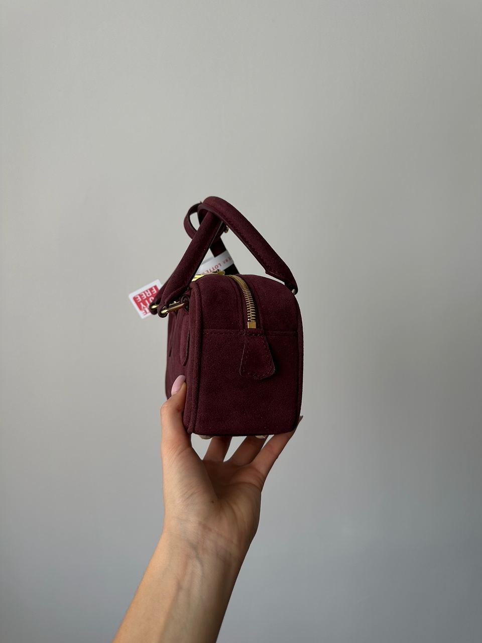 Miu Miu Arcadie Suede Bag Burgundy - 6